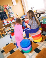 Stapelstein® Rainbow Set – 7-teiliges Set mit Balance Board für Spiel & Bewegung