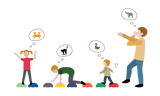 Spielidee Die Tiere sind los mit Stapelstein® - Spielidee für Kinder im Alter von 3-6, 6-10 Jahren