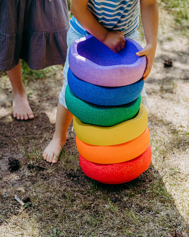 Stapelstein® Original Rainbow – 6-teiliges Set für kreatives Spiel & Bewegung
